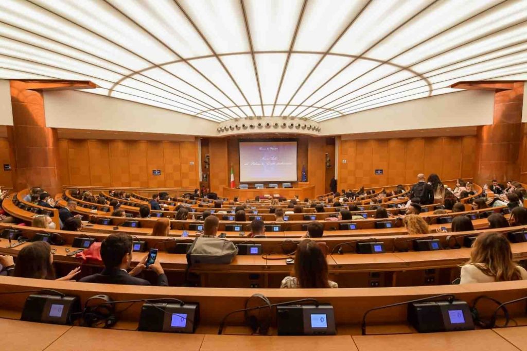 Panoramica nuova aula dei gruppi parlamentari di roma